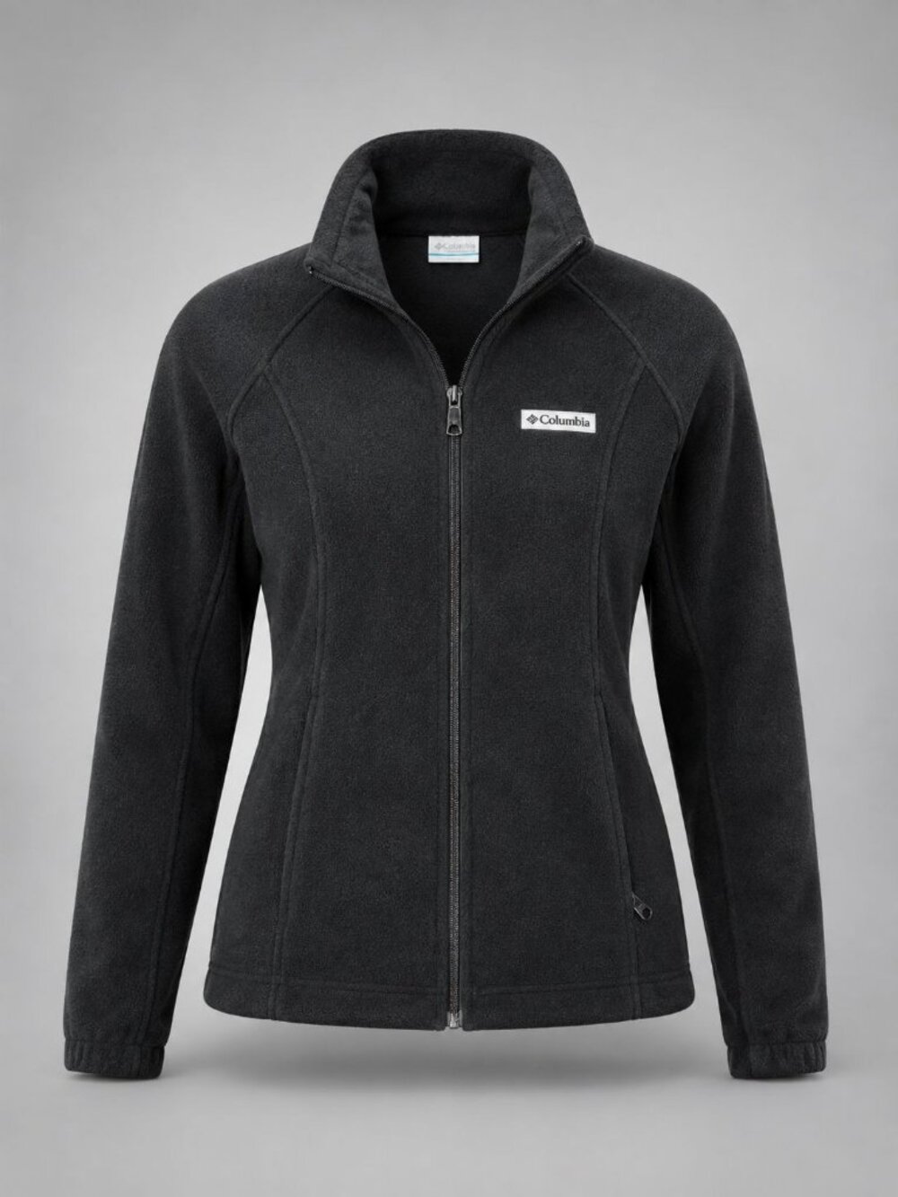 Columbia Womens XS Fleece Jacket Black Full-Zip Warm Outdoor Wear Sweatshirt